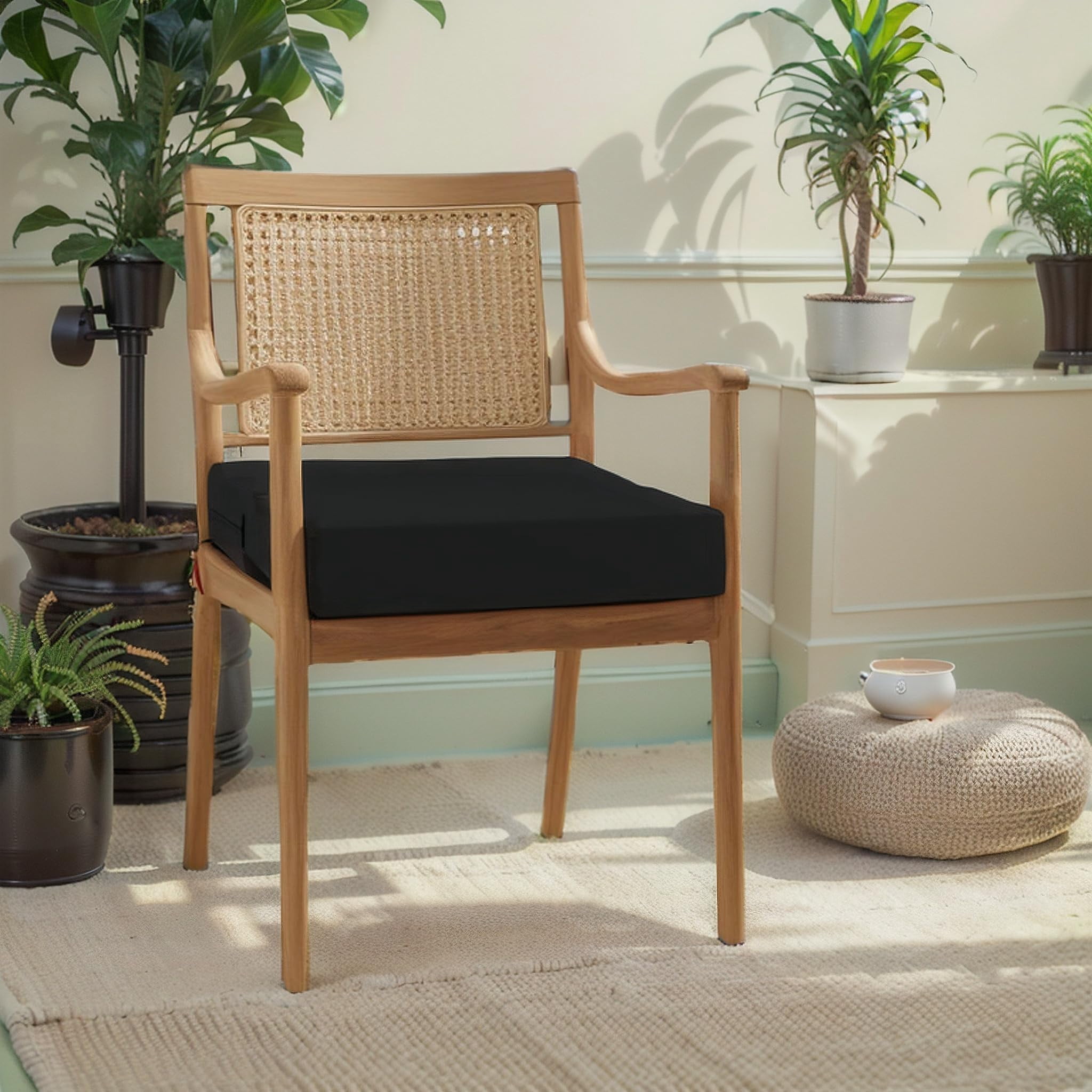 Outdoor Waterproof Couch Cushion Covers, Stretch Individual Patio Chair Cushion Outdoor Seat Cushion Pad