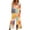 #01Orange, variant on Baggy Jumpsuits For Women Summer Short Sleeve Overalls V Neck Loose Wide Leg Floral One Piece Rompers With Pockets Green S