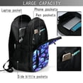 thumbnail image 3 of Yiaed cool crystal Skull flower Print Laptop Backpack,Business Travel Durable Laptops Backpack with USB Charging Port,Water Resistant College Computer Bag, 3 of 5
