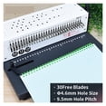 thumbnail image 5 of 30 Holes Loose-Leaf Punching Binding Machine KD15 A4/B5/A5 Hole Puncher Portable, For Office, School, Business ,Easy to Operate, 5 of 5
