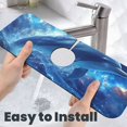 thumbnail image 6 of Pofeuu Beautiful Ocean Dolphin Print Splash Guard for Sink Faucet Sink Gadgets-Splash Guard Behind Faucet Drip Catcher for Kitchen, Bathroom,Sink Mat, 6 of 7