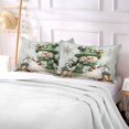 thumbnail image 5 of Plush Pillow Cases Standard Size Ultra Soft Warm Pillowcases with Zipper Snowman with Lamp 20"x26", 5 of 9