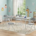 thumbnail image 6 of 5-Piece Kids Folding Table & Chairs Set – Toddler Activity Set with PU Leather Top, Foldable Design for Daycare, Classroom & Home (No Assembly Needed), 6 of 9
