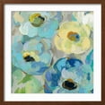 thumbnail image 2 of Art.com Fresh Teal Flowers II Art Print by Silvia Vassileva, Brown Frame Wall Art, 21" x 21", 2 of 5