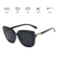 thumbnail image 4 of Gafas de sol para mujer Gafas de sol cuadradas retro versátiles Gafas de sol para mujer Gafas de sol para conducir Mujer para accesorios de vestuario Negro Salvador gafas de sol de mujer, 4 of 10