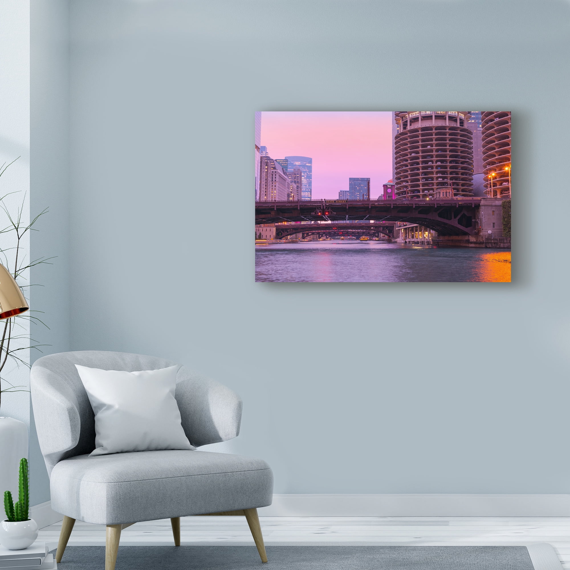 Trademark Fine Art 'Chicago Bridges' Canvas Art by NjR Photos