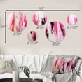 thumbnail image 4 of Designart "Minimal Abstract River in Gold and Pink I" Fuschia Round Wall Art Set Of 5 - Beige Traditional Hallway Metal Art Print Set, 4 of 6