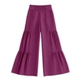 thumbnail image 4 of Certgust Hot Sales Under $25 Pants Pants for Women Wide Leg Flowy Elastic Waist Drawstring with Pockets Summer Beach Vacation Clothes, 4 of 8