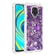 thumbnail image 2 of Funda para Xiaomi Redmi Note 9S/Note 9 PRO con Brillo Líquido Flotante, Purpurina, Parachoques y Anillo Giratorio Soporte, 2 of 5