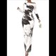 thumbnail image 3 of Vestido Maxi Ajustado para Mujer, Moda Otoño , Larga, Estampado Floral, Ajustado, Fruncido, para Fiesta y Club. Negro XXL, 3 of 7