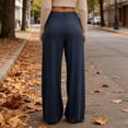 thumbnail image 6 of JUSLIO Women Pants Linen Fashion Casual Drawstring Loose with Pockets Straight Pants, 6 of 9
