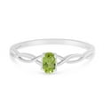 thumbnail image 6 of 10k White Gold Oval Peridot Ring, 6 of 6