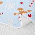 thumbnail image 5 of Erosebridal Christmas Gingerbread Man Quilt Full 3-Piece,Happy Xmas Full Bedspread Sets,Light Blue,1 Coverlet and 2 Pillowcases, 5 of 7