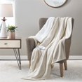 thumbnail image 2 of Serta Polyester Fabric Fleece to Sherpa Heated Electric Throw in Tan, 2 of 5