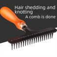 thumbnail image 4 of Artefacto para pelo de perro mediano y grande, rastrillo de madera maciza para uñas, peine de hilera, nudo abierto, peine de belleza para cabello largo, peine Mao Mei Mao, osito de peluche dorado., 4 of 6