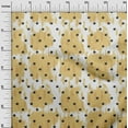 thumbnail image 3 of oneOone Georgette Viscose White & Yellow Fabric Polka Fabric For Sewing Printed Craft Fabric By The Yard 42 Inch Wide, 3 of 6