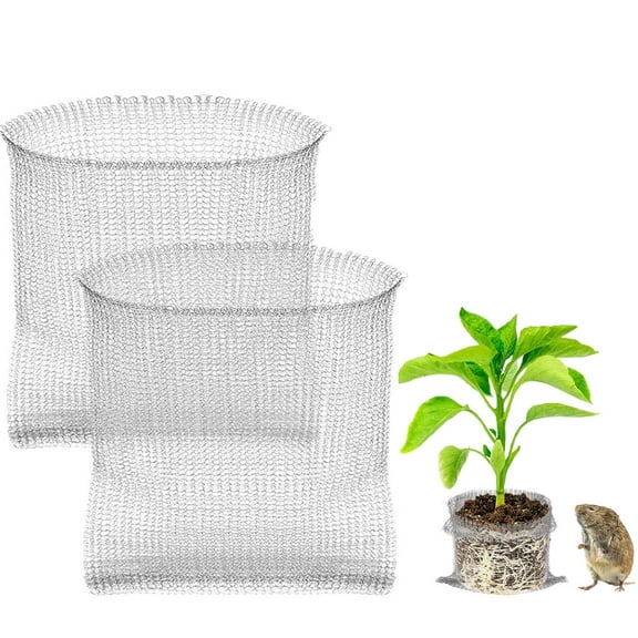 Root Guard Baskets,Bexikou 2 Pack 10*9inch Stainless Steel Plant Wire Speed Baskets, Reusable Plant Root Wire Baskets,Animal Cages Plant Baskets for Plant Berries Vegetables Root Protection