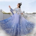 thumbnail image 1 of Conjunto de vestido de mujer con lentejuelas de estrellas Carol 2024 con degradado brillante, vestido tradicional chino Hanfu, fiesta de graduación, regalo formal de cumpleaños y Navidad, 1 of 1