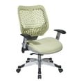 thumbnail image 1 of SPACE Seating REVV Self Adjusting SpaceFlex Kiwi Backrest Support and Paddeed Kiwi Mesh Seat with Adjustable Arms and Platinum Finish Base Managers Chair, 1 of 5