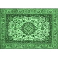 thumbnail image 1 of Ahgly Company Indoor Rectangle Medallion Emerald Green Traditional Area Rugs, 5' x 8', 1 of 4