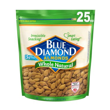 Blue Diamond Whole Natural Value Pack Almonds 16 Oz Bag - Walmart.com