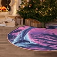 thumbnail image 5 of Xecao Hawaiian Beach Dolphin Pattern Christmas Tree Skirt Holiday Part Decorations for Christmas Tree, Farmhouse Christmas Decor Xmas Holiday Home Party Decorations-48", 5 of 6