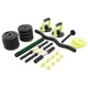 thumbnail image 1 of Set De Mancuernas Altera  JS C/ Barra Recta Mas Pesa Rusa Ajustable 10 Kg Color Negro-Verde, 1 of 7