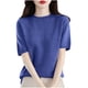 thumbnail image 2 of Fiudx Ofertas Del Día Chaqueta de Viaje En Barbacoa de Moda Sin Tapa de Color Sólido de Manga Corta con Cuello Redondo para Mujer, 2 of 3