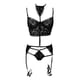 thumbnail image 2 of Gibobby Sujetador De Encaje Para Mujer Camisola de lencería para mujer, con corte de red entrecruzado, sin mangas, sexy, vestido de peluche(Negro, XG), 2 of 5