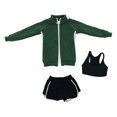 thumbnail image 2 of Moda 1/6 Escala Ropa de Muñecas Femeninas, Figuras de Mujeres Ropa de Muñecas Figura Femenina Ropa para Figuras de Acción Femeninas de 12 Pulgadas Acc Verde Hugo Traje de muñeca femenina, 2 of 7