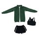 thumbnail image 2 of Moda 1/6 Escala Ropa de Muñecas Femeninas, Figuras de Mujeres Ropa de Muñecas Figura Femenina Ropa para Figuras de Acción Femeninas de 12 Pulgadas Acc Verde Hugo Traje de muñeca femenina, 2 of 7