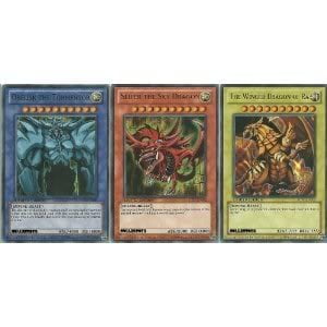 4KIDS Toy / Game Yugioh Legendary Collection Ultra Rare God Card Set of 3 Egyptian Cards Rocks (Limited Edition)