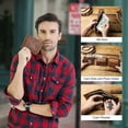 thumbnail image 6 of Contact's Men's Trifold Wallet, Genuine Leather Vintage Wallet with Zipper Coin Pocket ,Valentine Gift, Brown, 6 of 11