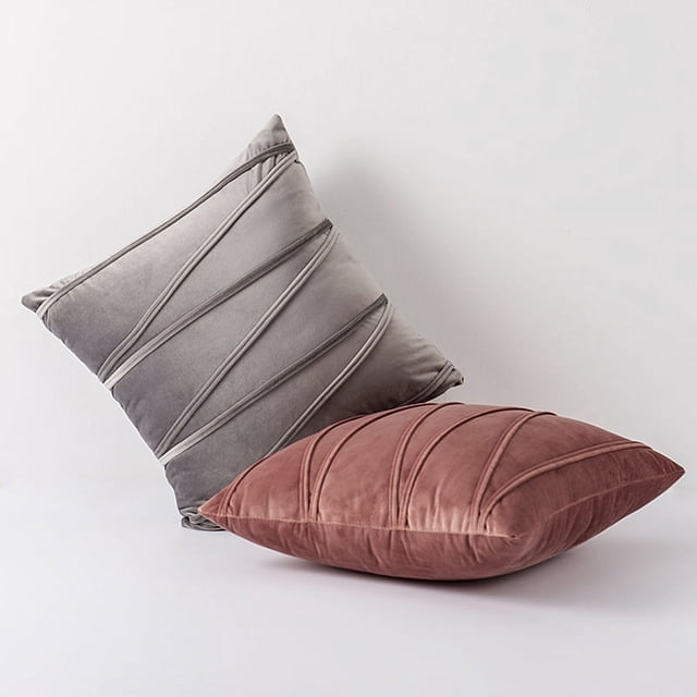 Funda de almohada con tiras de presión de terciopelo y correa de cuerda de presión para sofá, funda de almohada para el hogar