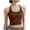 Coffee, variant on Xixinqiwan No Boundaries Tank Tops for Women,Womens Scoop Neck Tank Tops Longline Padded Sports Bra Spaghetti Strappy Workout Yoga Crop Tops
