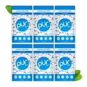 PUR Gum | Sugar Free Chewing Gum | 100% Xylitol | Vegan, Aspartame Free, Gluten Free & Diabetic Friendly | Natural Peppermint Flavored Gum, 55 Pieces (Pack of 6)