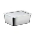 thumbnail image 1 of Conteneur Alimentaire Carré en Acier Inoxydable avec Couvercle Boîte à Lunch Bento Empilable, 1 of 9