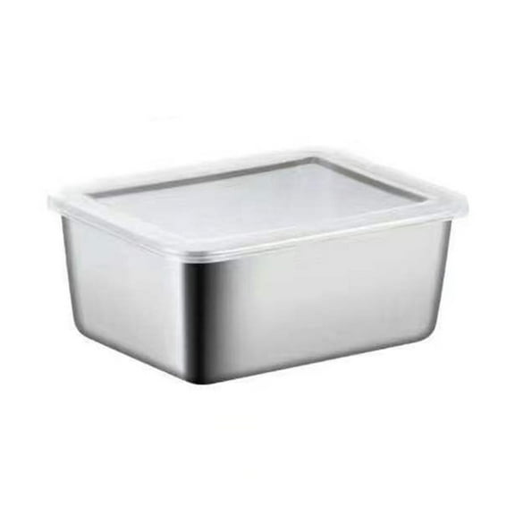 Square Stainless Steel Food Container W/Lid Airtight Bento Lunch Box Stackable Insulated Lunch Food Container Leakproof
