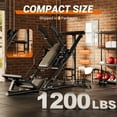thumbnail image 4 of Memoryfield Leg Press Machine for Home Gym, Professional Hack Squat Workout Equipment with Weight Storage Posts, Fits 1" & 2" Plates, Strength Training, Black, 4 of 10