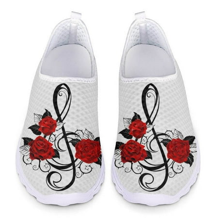 

House Non-slip Loafer Shoes Music Rose High Quality Casual Walking Sneakers for Women Mesh Shoes Zapato