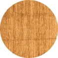 thumbnail image 1 of Ahgly Company Indoor Round Abstract Orange Modern Area Rugs, 3' Round, 1 of 4