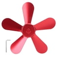 thumbnail image 1 of Aspas de ventilador de estufa de 5 aspas de aleación de aluminio, accionadas por calor, repuesto para ventilador de chimenea, color rojo, 1 of 14