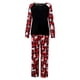 thumbnail image 5 of Blusa con estampado a cuadros para mujer, ropa familiar, pijamas de poliéster, blusa y pantalones, cuello redondo y manga larga, para mamá, 5 of 5