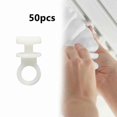 thumbnail image 1 of 50pcs Plastic Curtain Track Hooks Runner Fit Replacement Accessories For Camper Van Motorhome Caravan Boat, 1 of 5