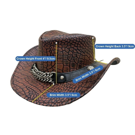 Alamrock Cowboy Leather Hat Small size