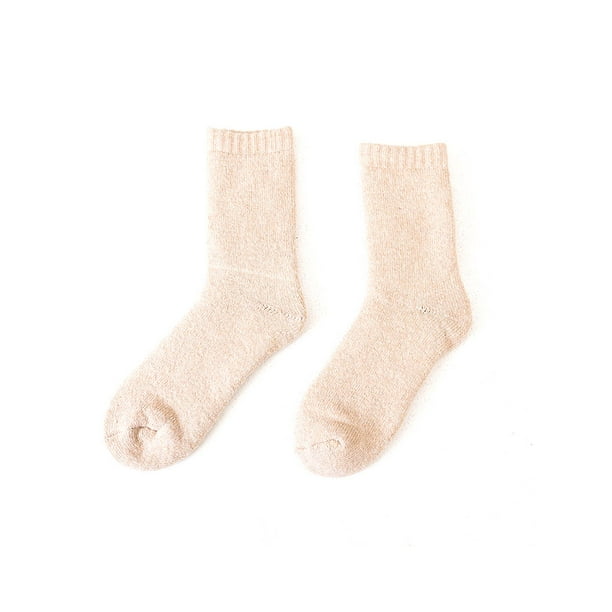 sweethay 1 par de calcetines cálidos gruesos de Color sólido cómodos de invierno para el hogar, oficina, trabajo, correr, Camping, ciclismo, Medias Hombre caqui sweethay AP013175-05