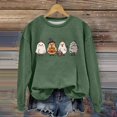 thumbnail image 4 of Sweatshirt for Women Perfect For Daily Wear or Loungewear! The Best Choice for Halloween M Green Halloween Sweatshirt, 4 of 5