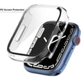 thumbnail image 5 of KOMI Case Compatible with Apple Watch Series 8 7 41mm PC with Tempered Glass Screen Protector,3Pack Full Coverage Ultra-Thin HD Clear Protective Cover for iWatch S7(41mm, Clear/Clear/Clear), 5 of 5