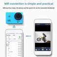 thumbnail image 4 of 4K Action Camera with Wi-Fi, 140° Wide-Angle Lens, Waterproof Design, Pink, 8g, 4 of 5