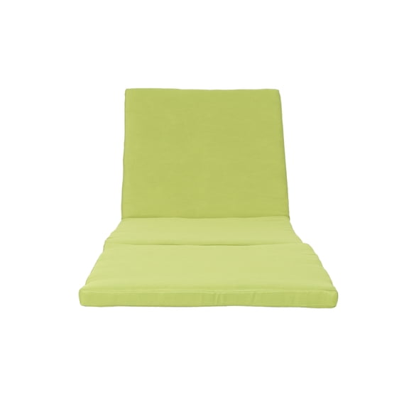 JERFIT Green Water Resistant Outdoor Lounge Cushion with Ties, 77" Chaise Pad for Patio Furniture